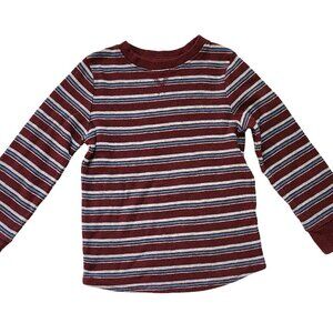 Boys 4t Long Sleeve Sweater Top Red Stripes Preppy Stylish Okie Dokie Brand